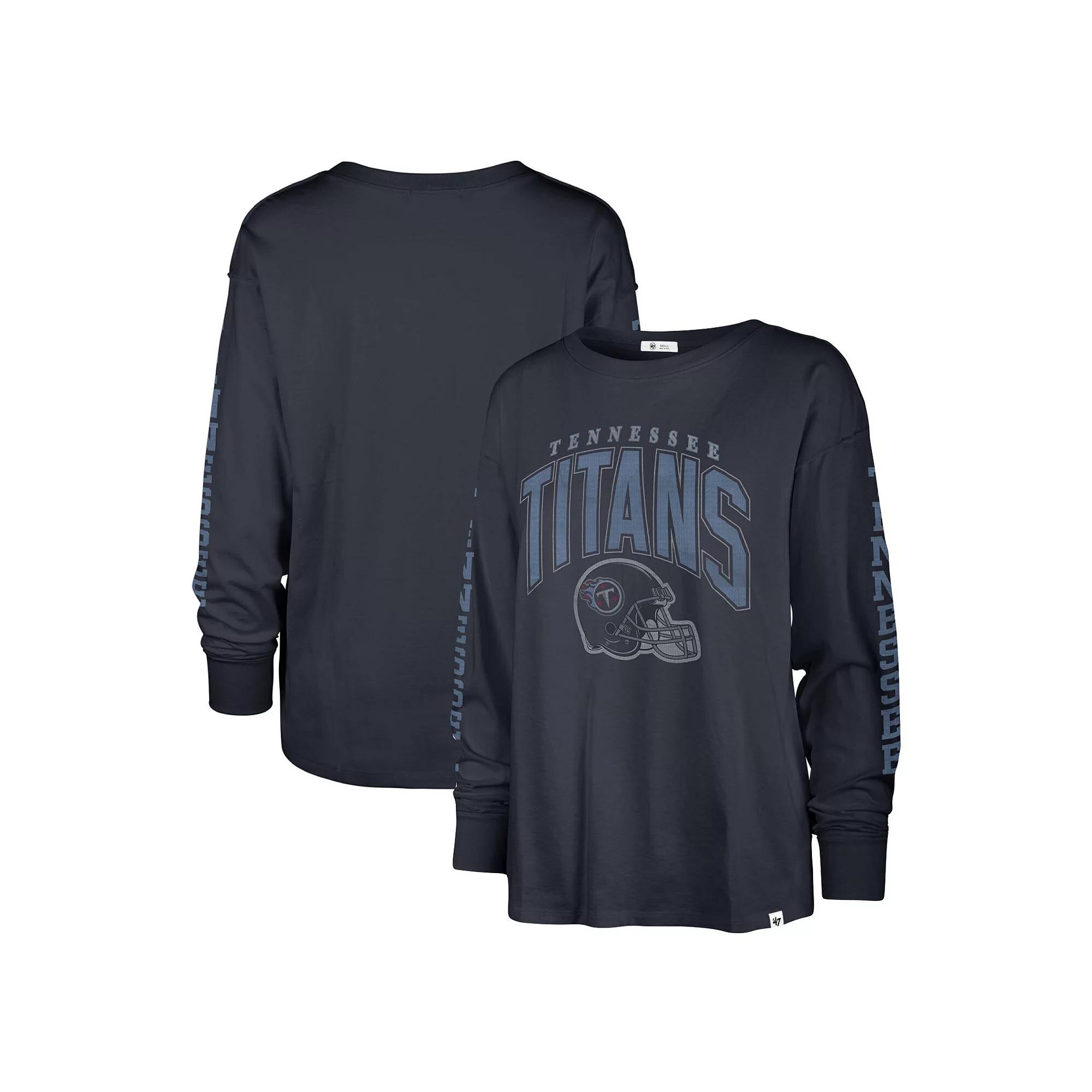 Women's '47 Black New Orleans Saints Tom Cat Long Sleeve T-Shirt,  Product Image