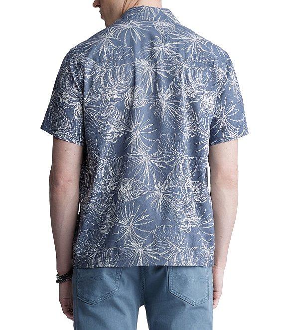 Buffalo David Bitton Suresh Palm Leaf Printed Short Sleeve Button Front Camp Shirt Product Image