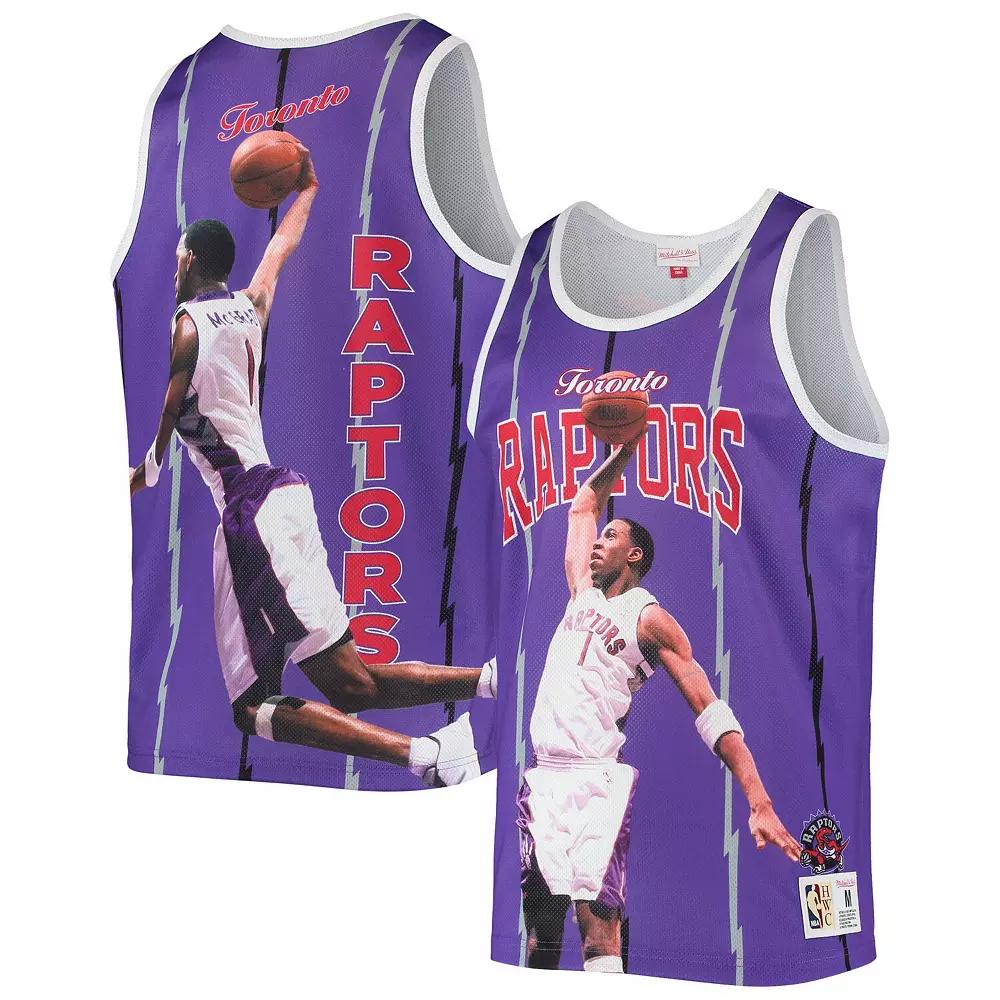 Men's Mitchell & Ness Tracy McGrady Purple Toronto Raptors Hardwood Classics Player Tank Top, Size: Large, Rpt Purple Product Image