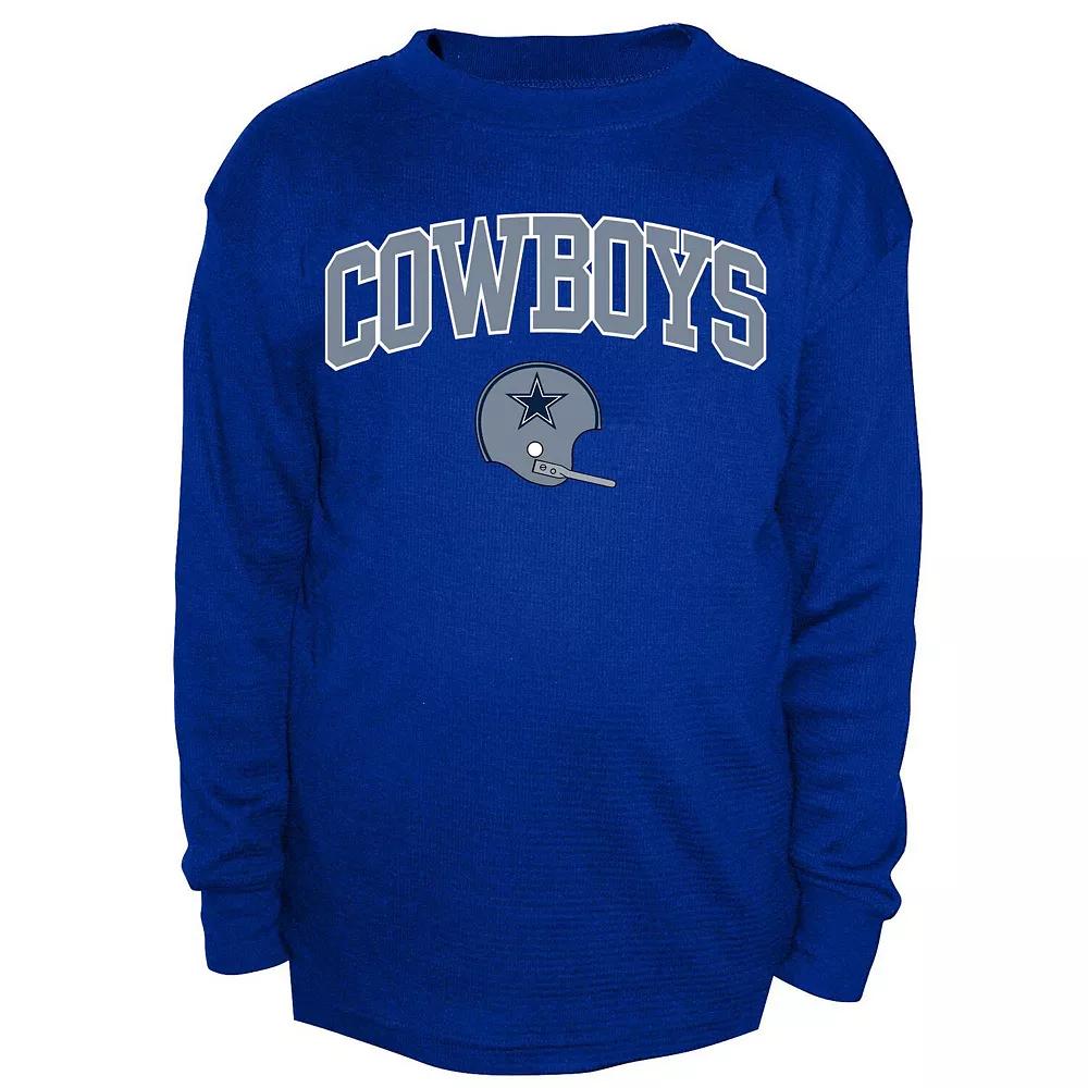 Men's Fanatics Royal Dallas Cowboys Big & Tall Throwback Thermal Long Sleeve T-Shirt, Size: 4XLT, Blue Product Image