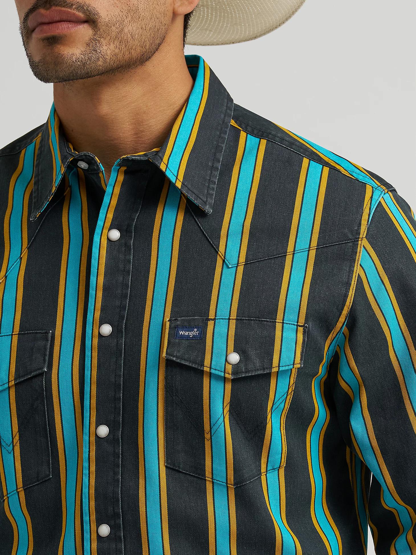 Vintage-Inspired Brushpopper Western Snap Workshirt | Men's SHIRTS | Wrangler® Product Image