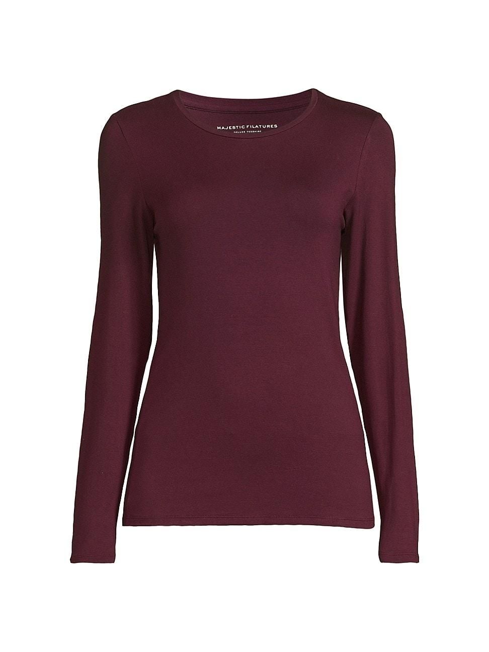 Womens Soft Touch Long-Sleeve Crewneck Top Product Image