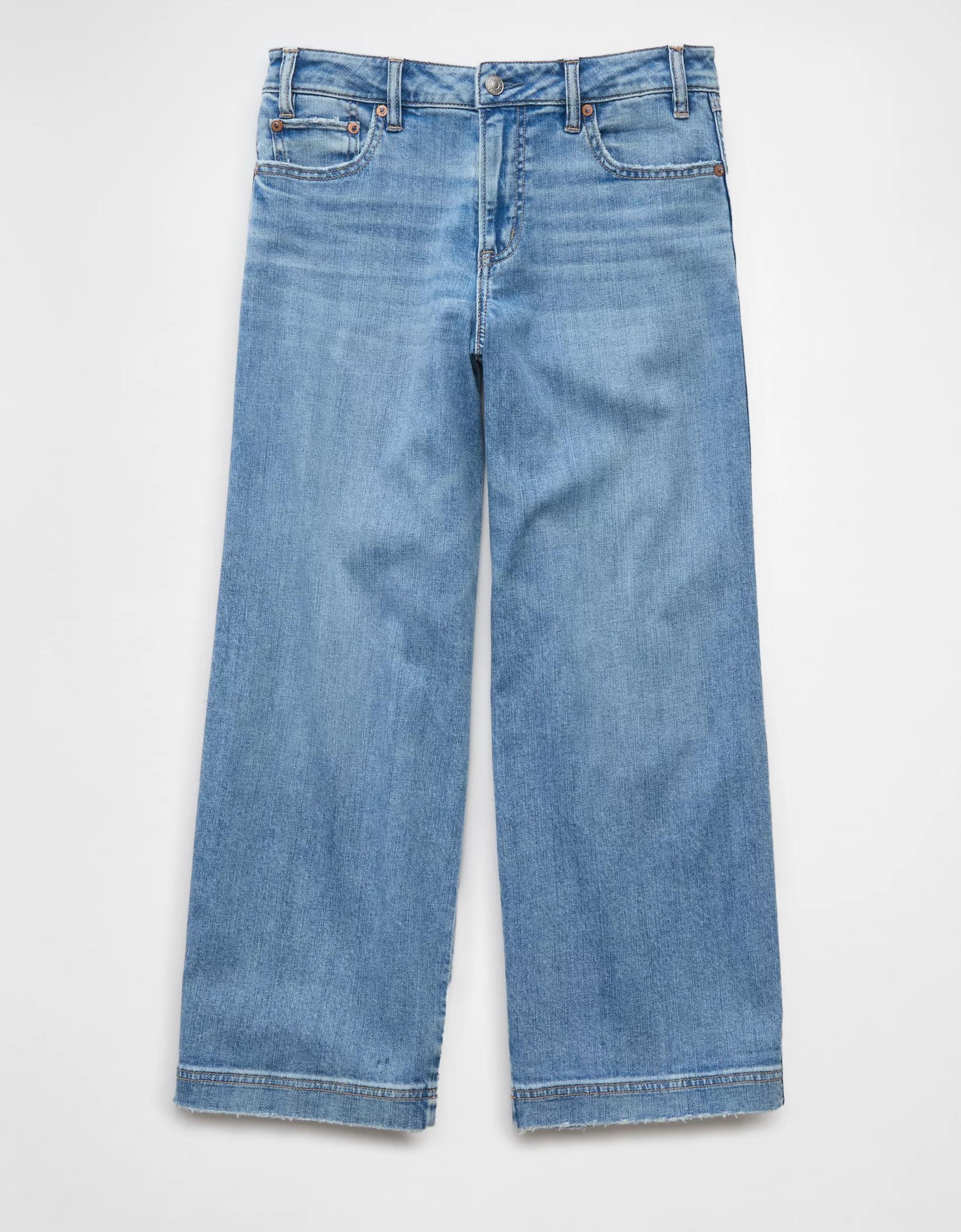 AE Stretch Low-Rise Baggy Wide-Leg Crop Jean Product Image