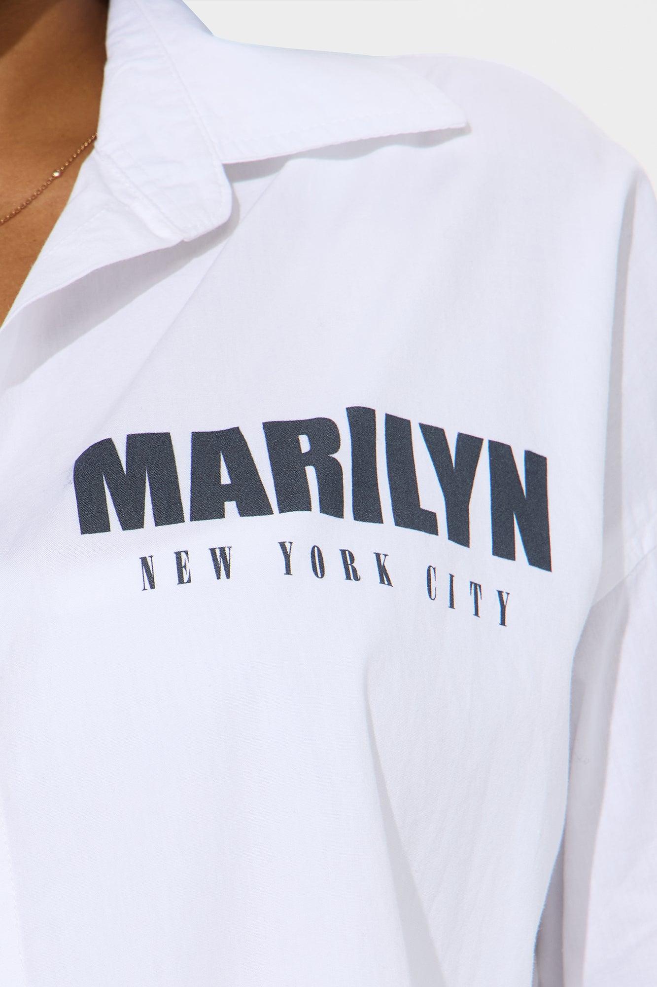 Marilyn Monroe Poplin Top - White Female Product Image