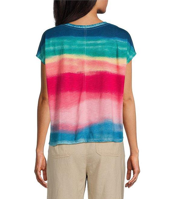 Westbound Sun Ombre V-Neck Cap Sleeve Top Product Image