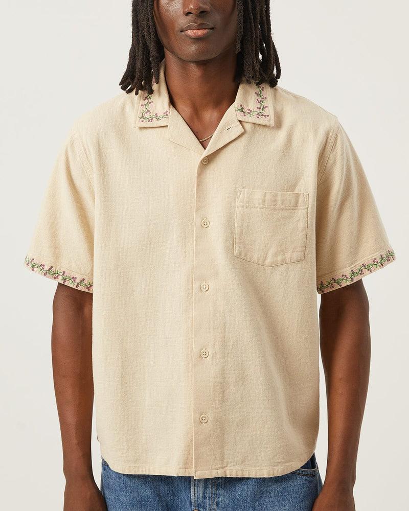 Hopsack Embroidered SS Camp - Blue Product Image