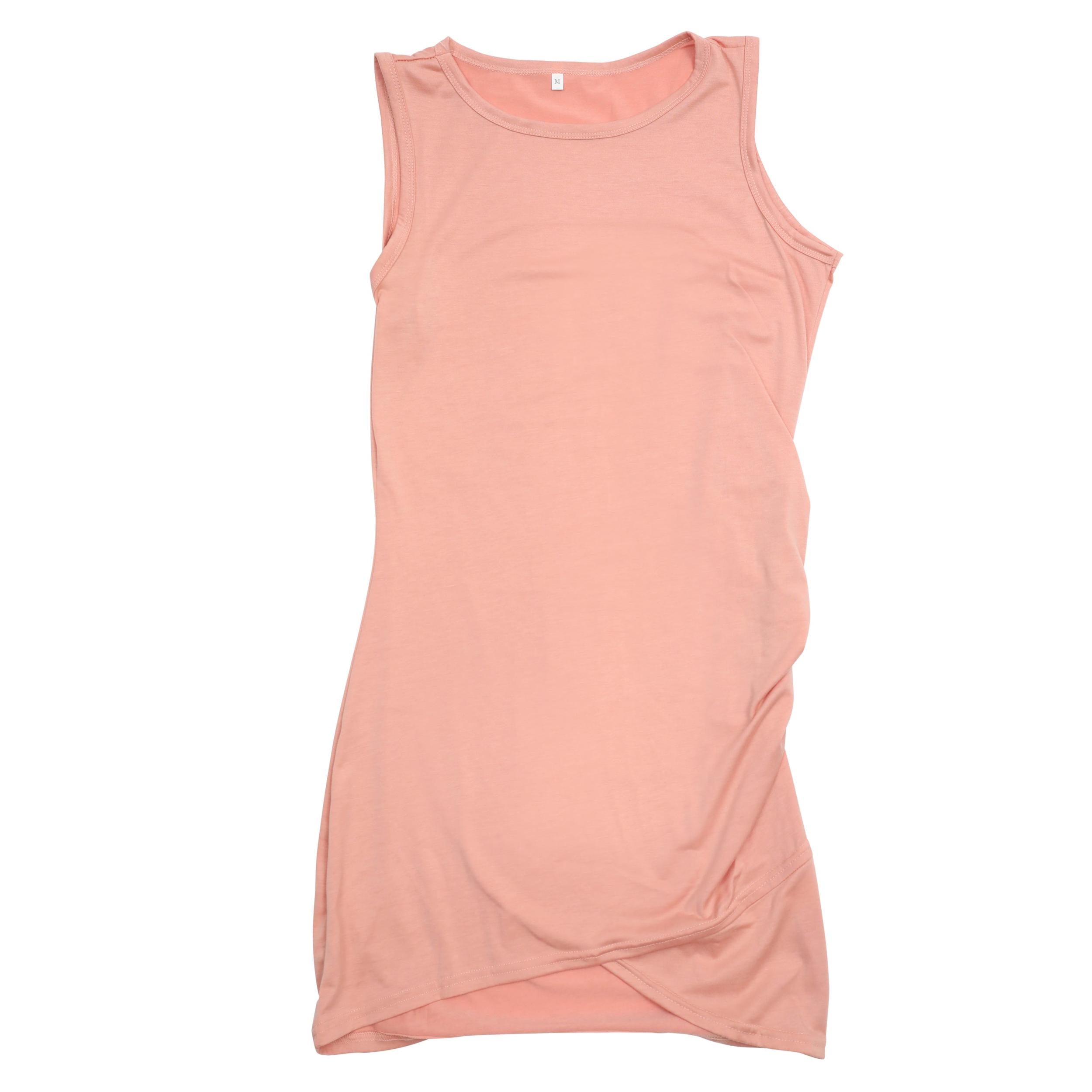 Women's Casual Summer Crew Neck Sleeveless Mini Dress Product Image