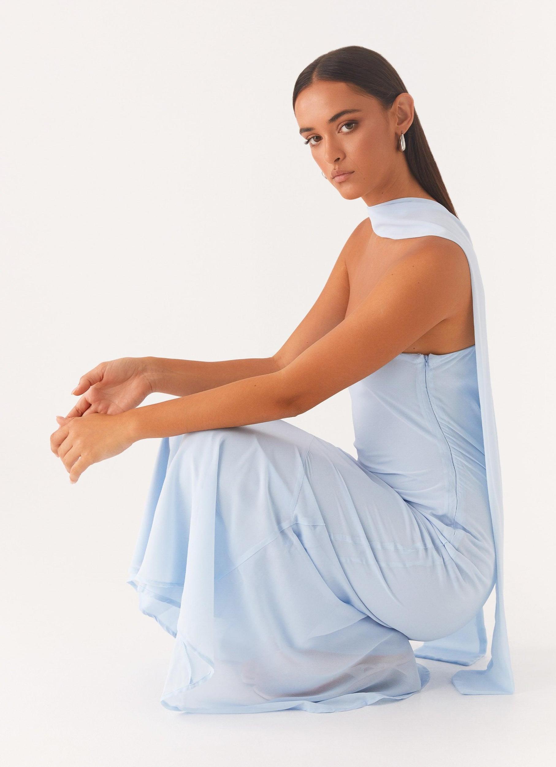 Under The Pagoda Maxi Dress - Blue Product Image