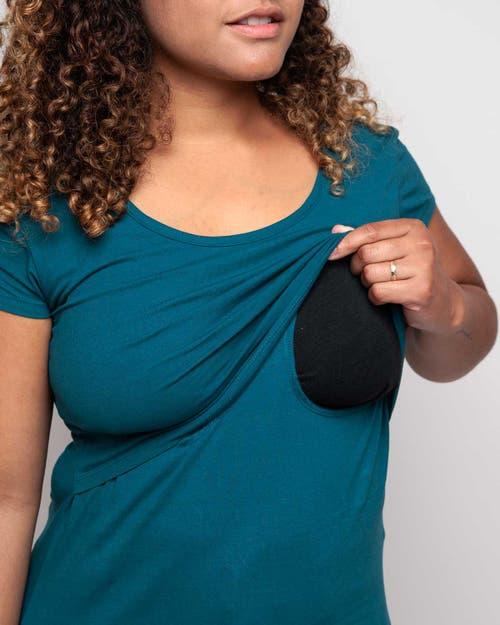 The Bshirt Womens Short Sleeve Nursing Tshirt in Teal at Nordstrom, Size Xx-Large Product Image