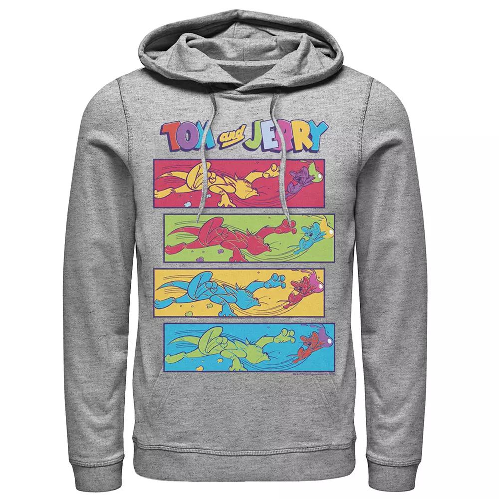 Men's Tom And Jerry Multi-Color Chase Scene Panels Hoodie,  Product Image