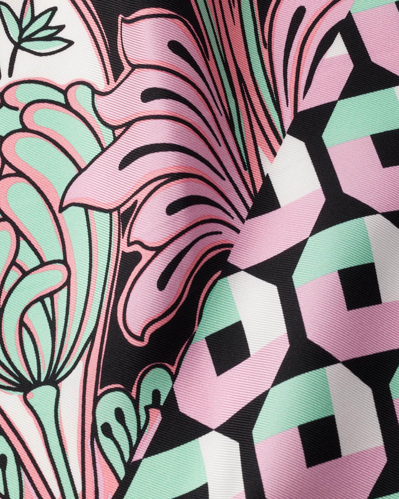 Octagon & Tulip Printed Silk Scarf Product Image