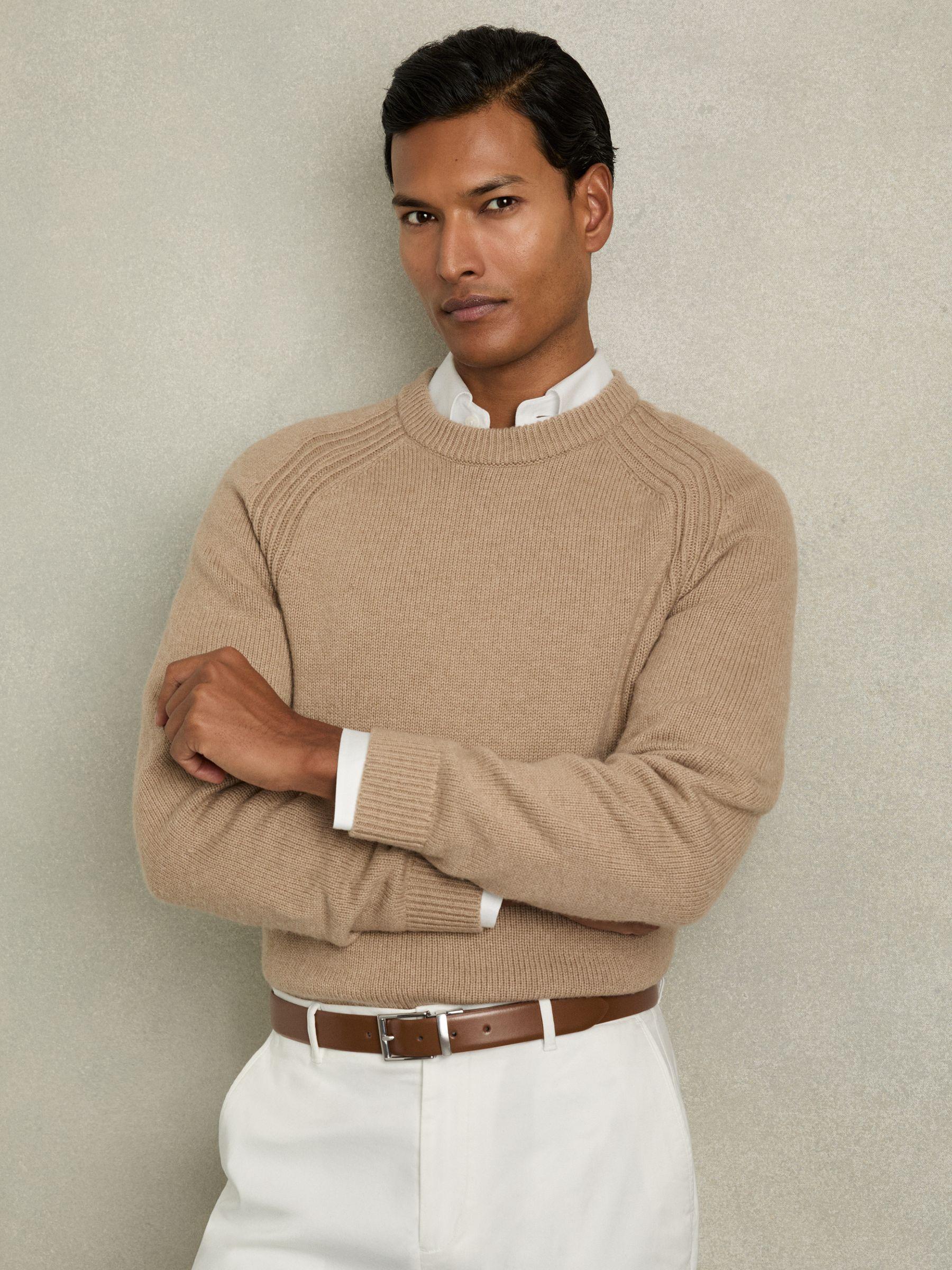 Leather Reversible Belt in Tan/Dark Brown Product Image