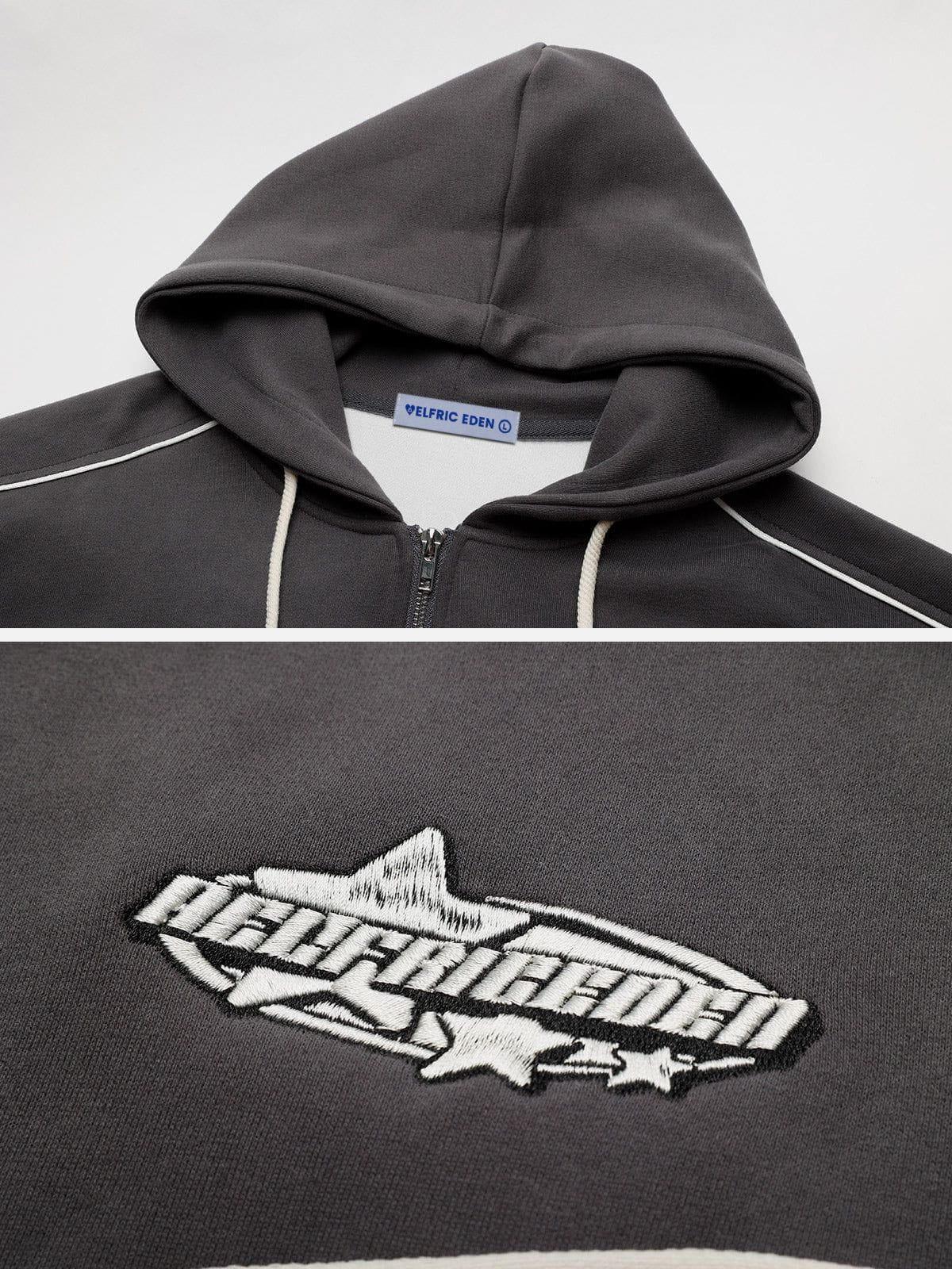 Aelfric Eden Applique Zip Up Hoodie Product Image