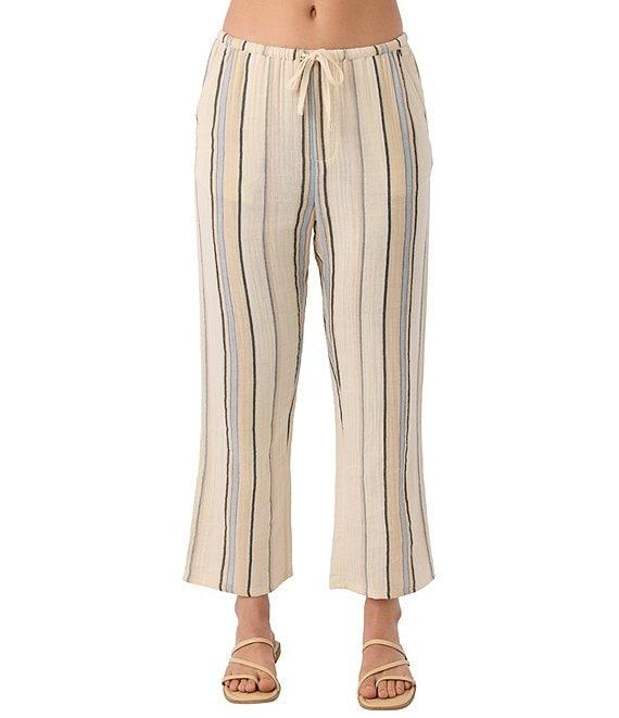 O'Neill Brenda Mid Rise Striped Double-Gauze Pants Product Image