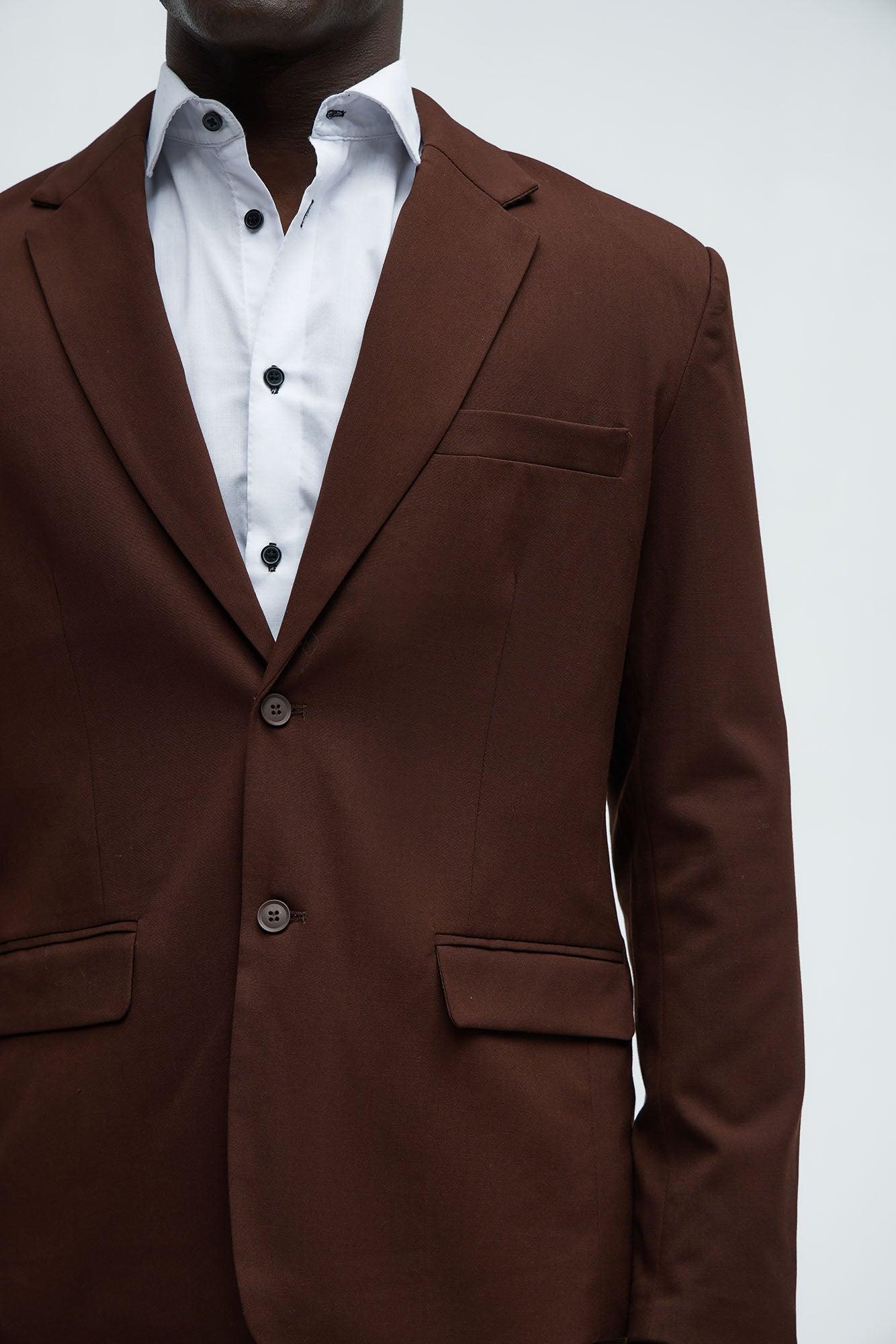 The Modern Stretch Suit Jacket - Brown Product Image
