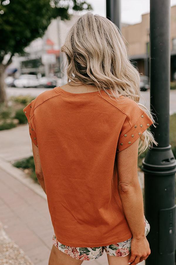 Good To Be Back Shift Top In Rust Product Image