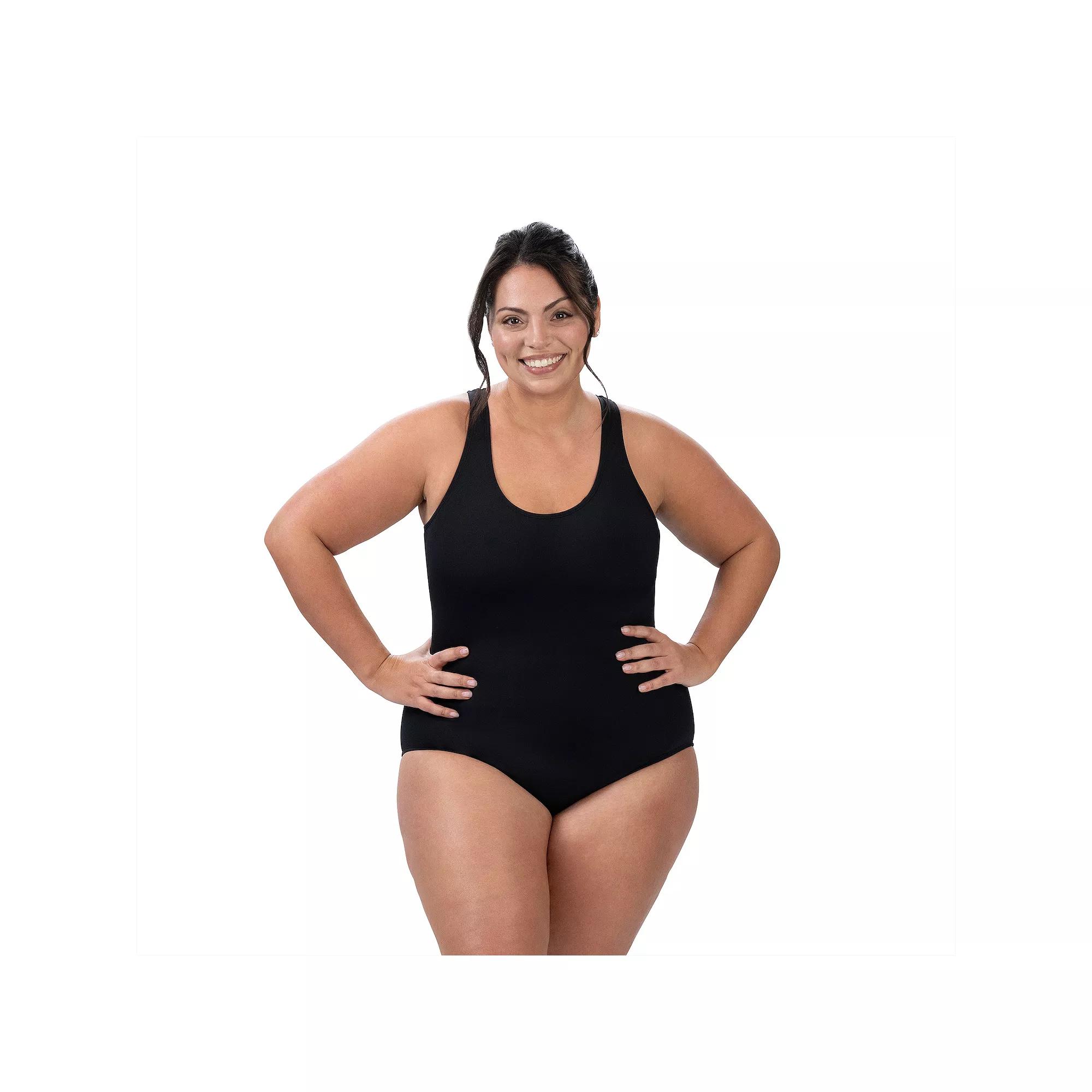 Women's Dolfin Aquashape Solid Scoopneck One-Piece Swimsuit,  Product Image