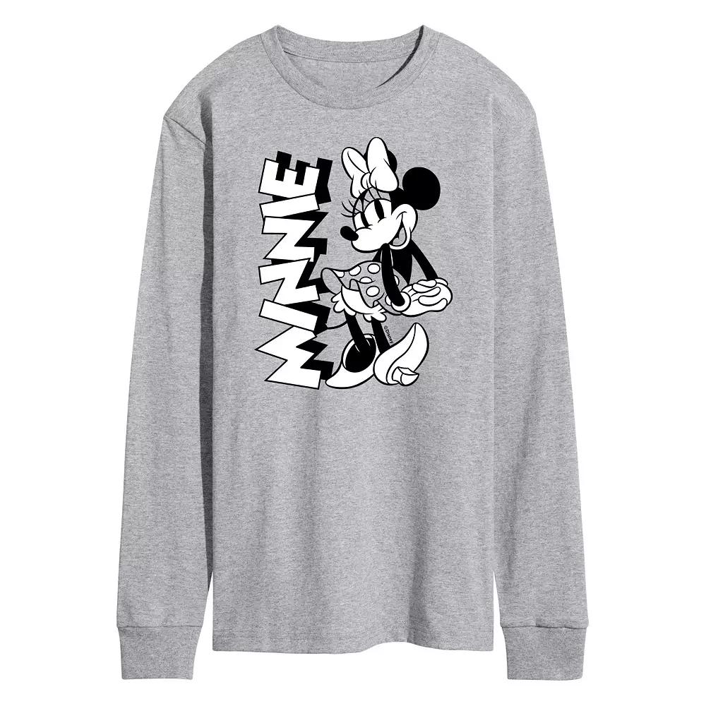 Disney's Minnie Mouse Men's Long Sleeve Graphic Tee,  Product Image