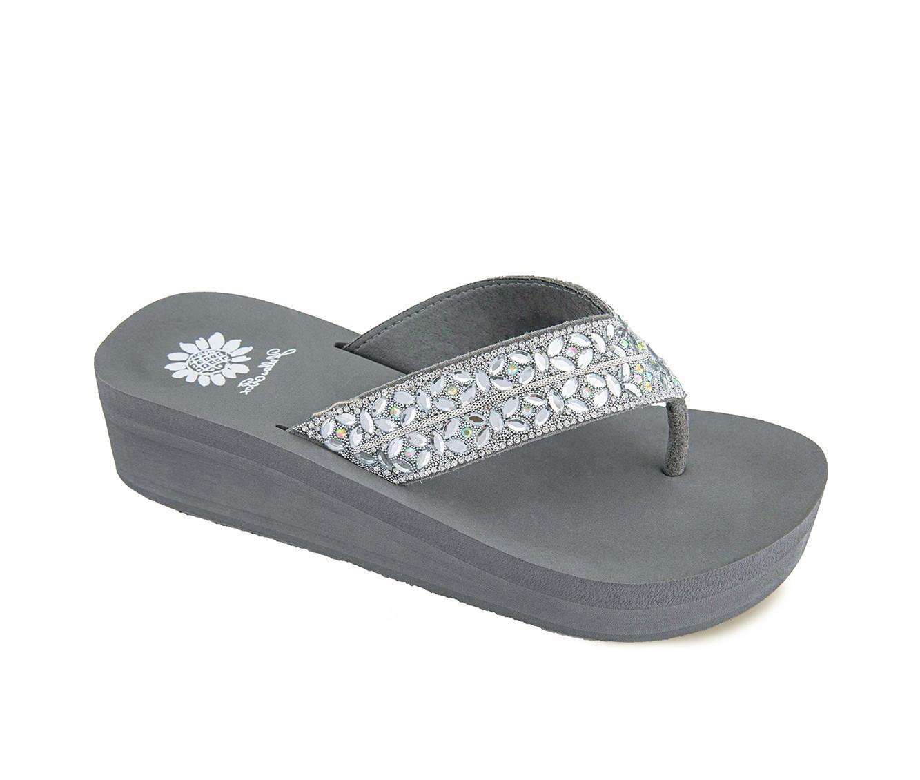 Women's Yellow Box Rhea Wedge Flip-Flops Product Image