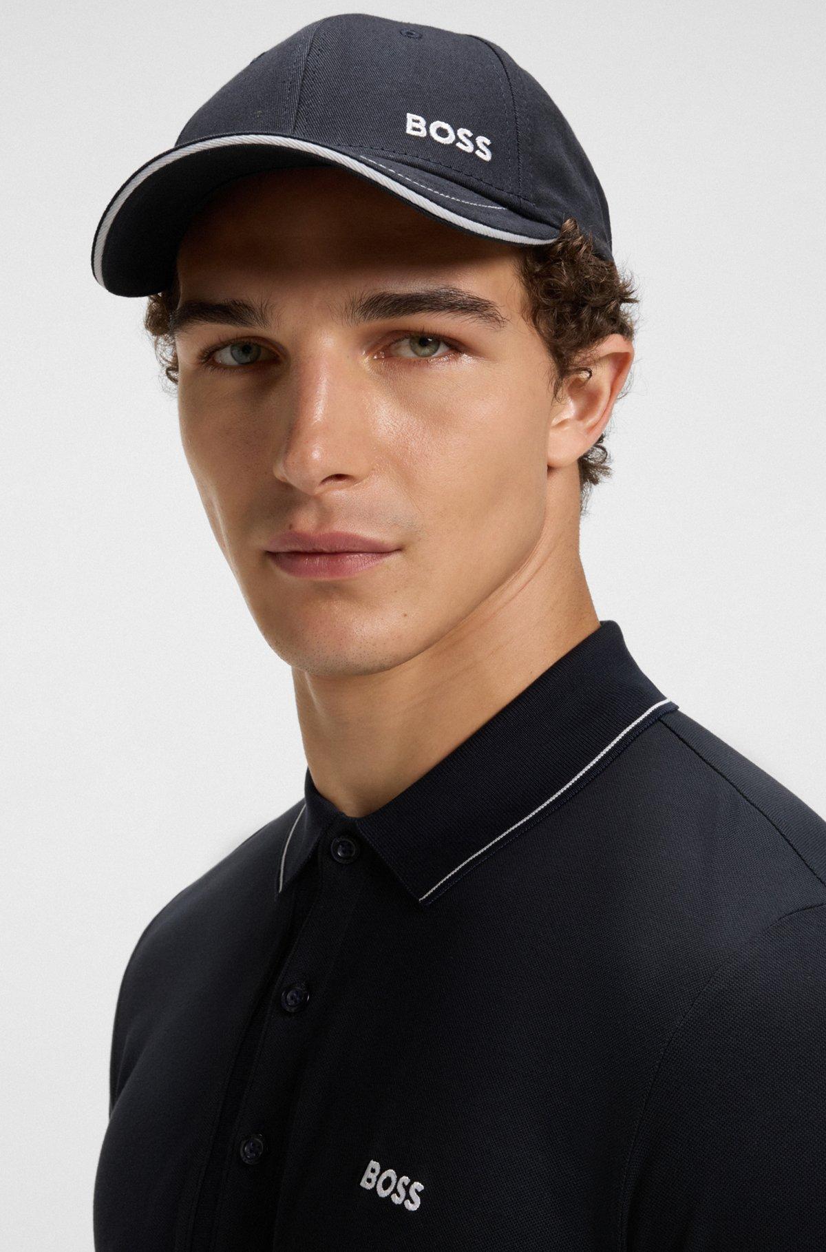 BOSS - Cotton-twill cap with embroidered logo - Dark Blue Product Image