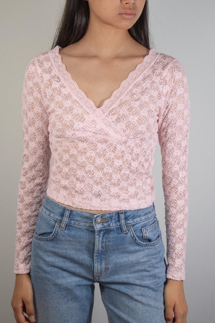 Lace wrap t-shirt Product Image