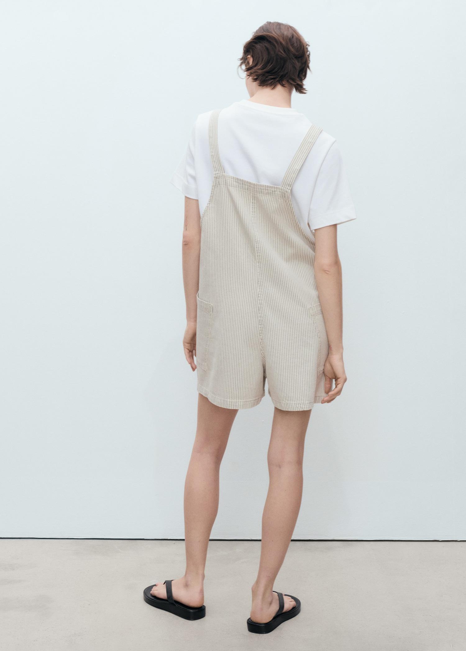 Denim dungarees stripes - Women | MANGO USA Product Image