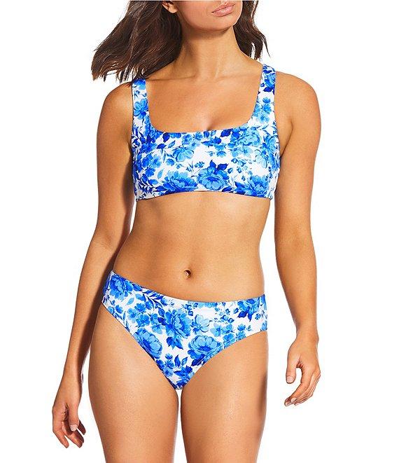 Alex Marie Signature Sculpt Romantic Rose Mid Rise Swim Bottom Product Image