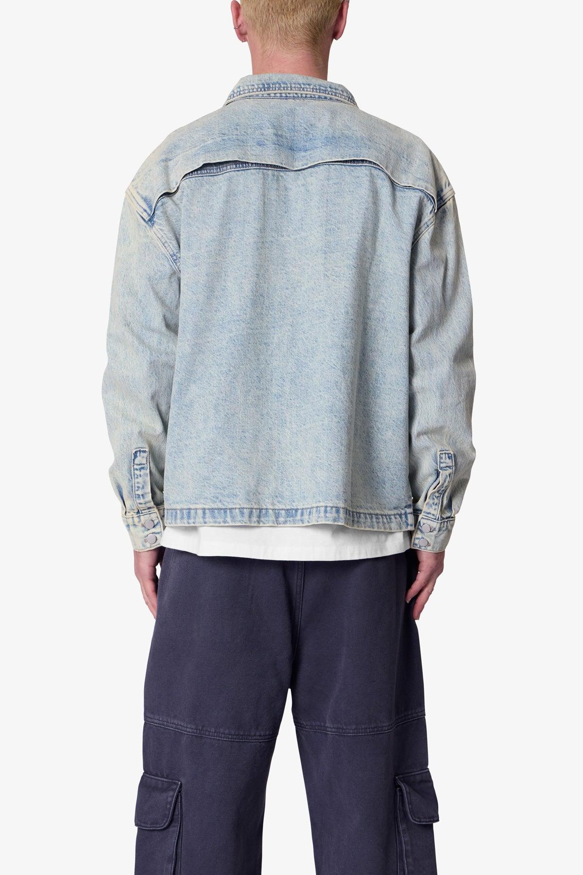 Denim Shirt Jacket - Light Blue Product Image