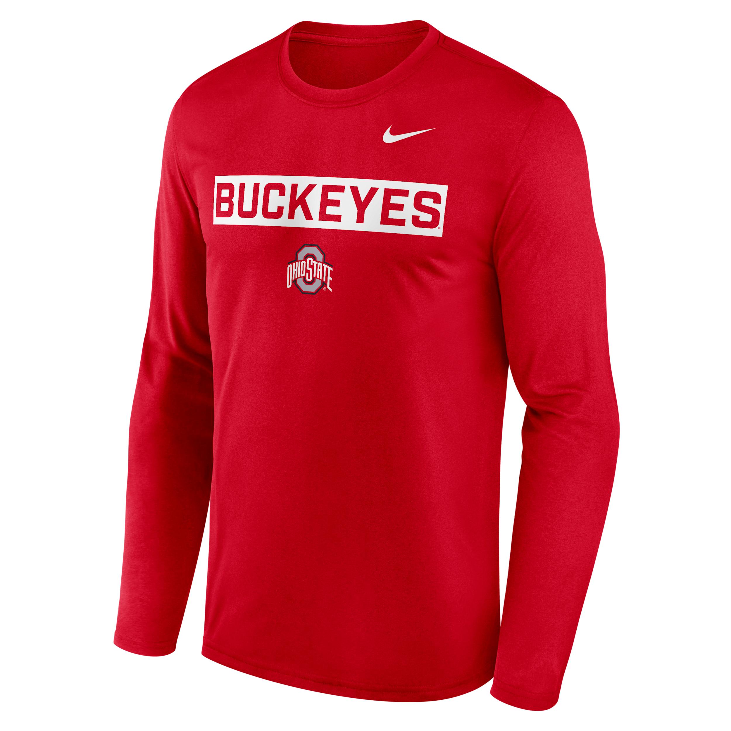 Ohio State Primetime Legend 2-Hit Nike Mens Dri-FIT College Long-Sleeve T-Shirt | NKGT65NOH-6TH Product Image