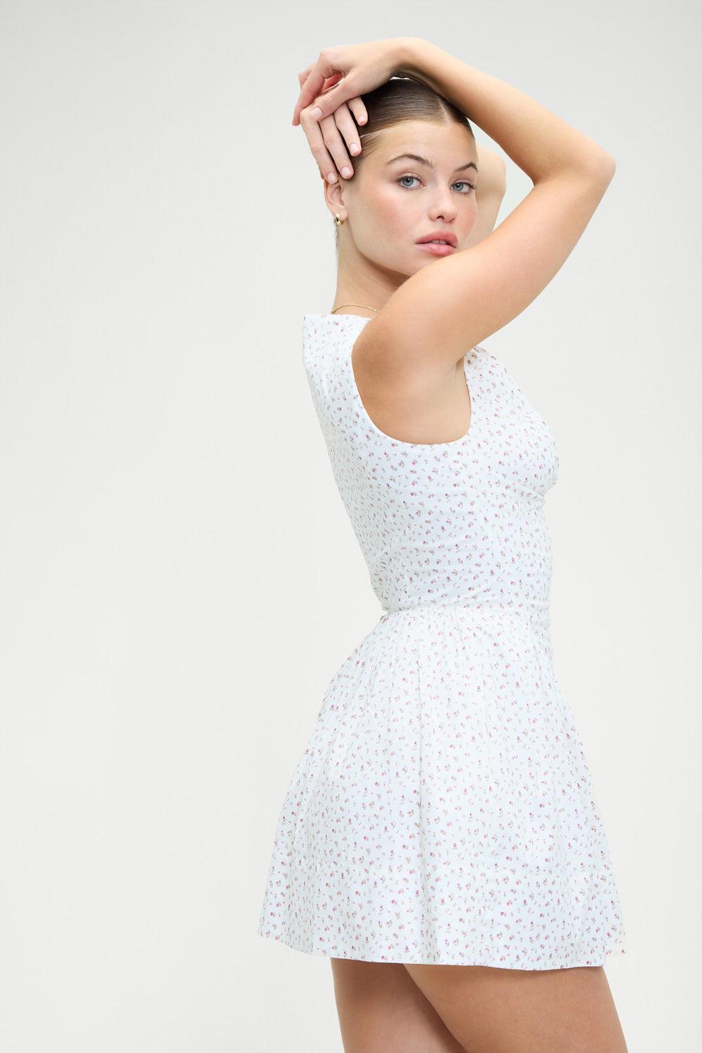 Charlotte Floral Corset Mini Dress - Tea Party Product Image