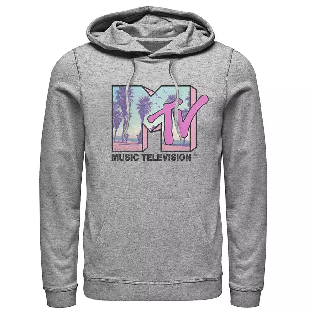 Men's MTV Beach And Palm Tree Logo Hoodie,  Product Image