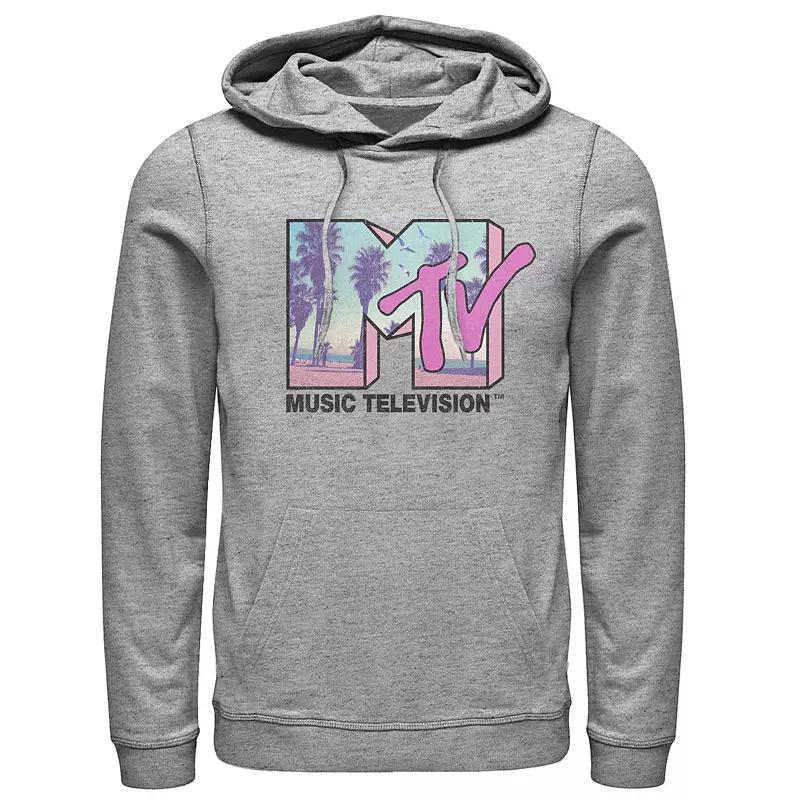 Men's MTV Beach And Palm Tree Logo Hoodie,  Product Image