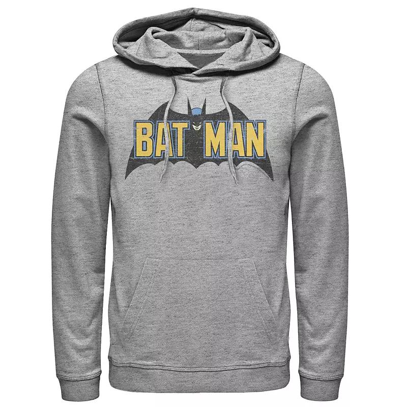 Men's DC Comics Batman Distressed Vintage Text Logo Hoodie,  Product Image