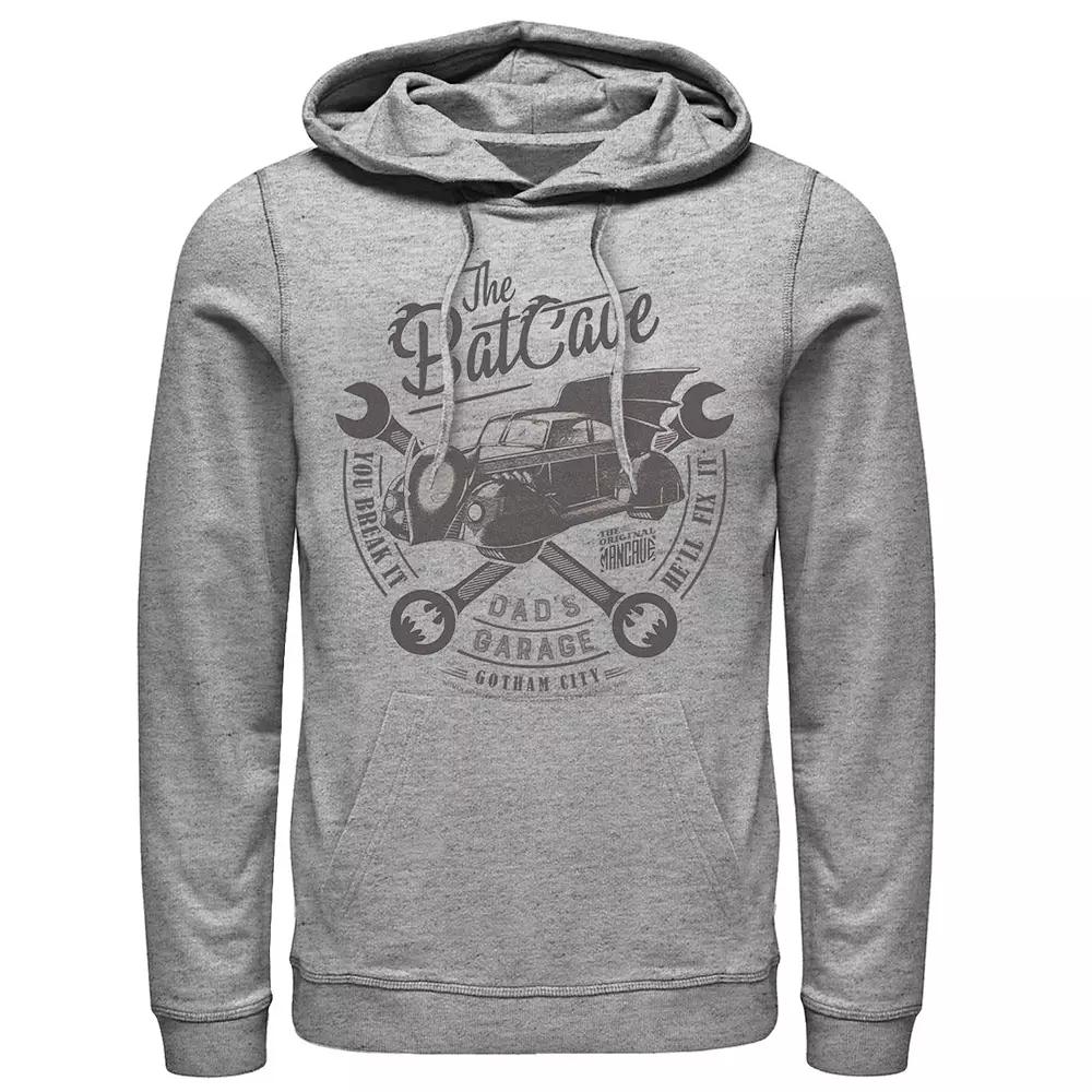 Men's DC Comics The Bat Cave Circle Text Poster Hoodie,  Product Image