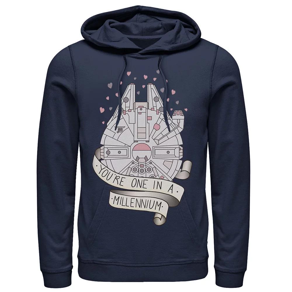 Men's Star Wars Millennium Falcon "You're One In A Millennium" Hoodie, Size: XXL, Blue Product Image