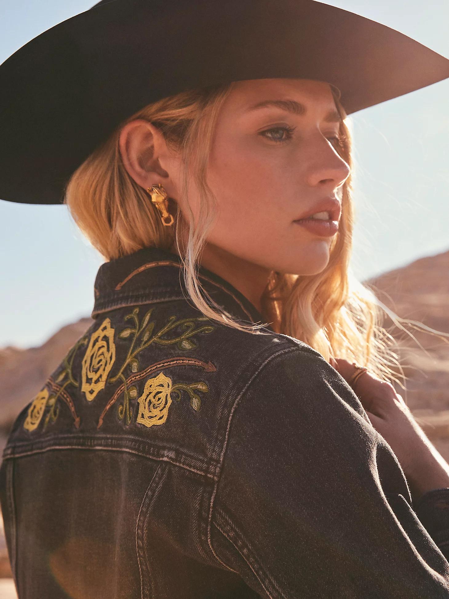 Wrangler® x Yellow Rose by Kendra Scott Trucker Jacket | Women's JACKETS & OUTERWEAR | Wrangler® Product Image