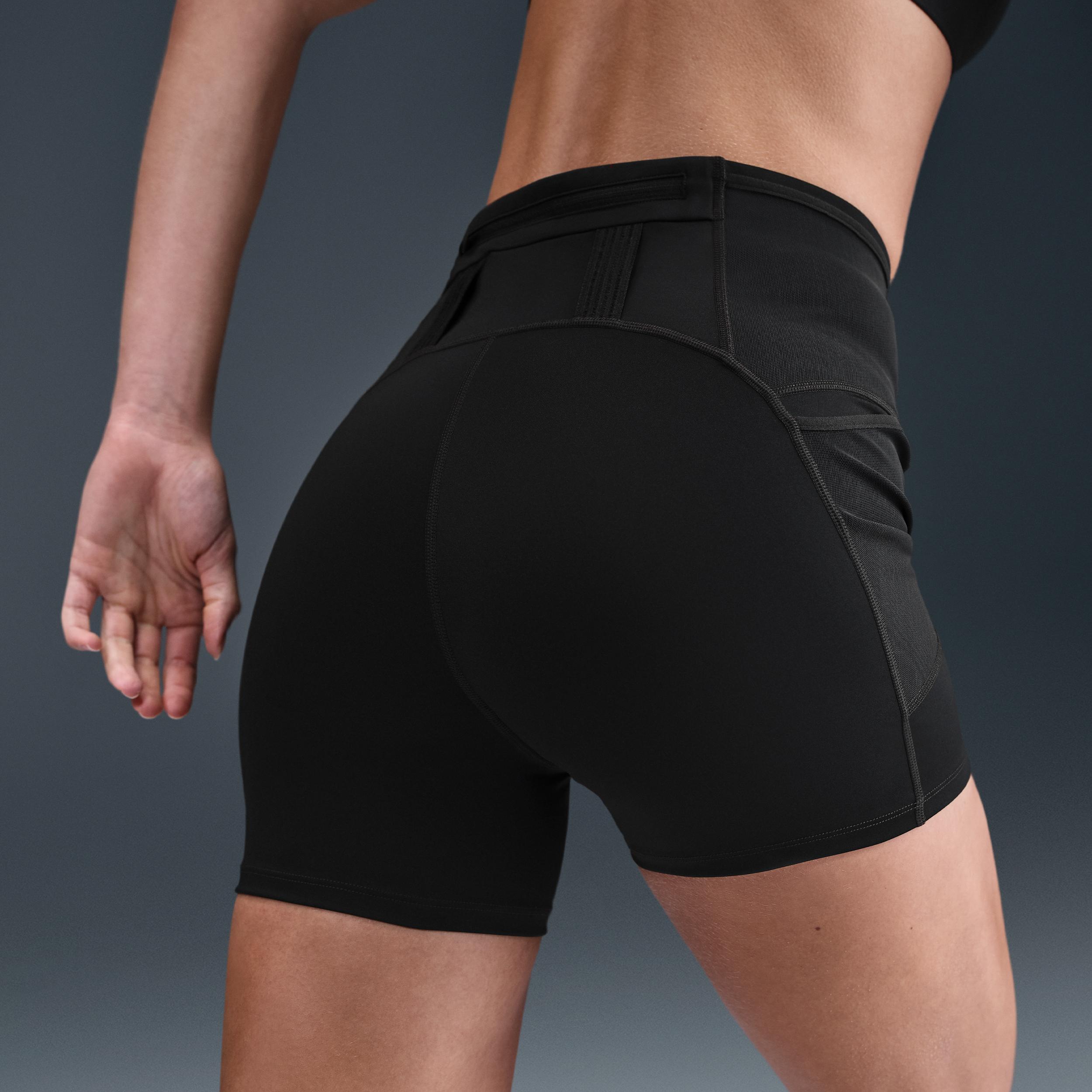 Nike Womens Trail Dri-FIT High-Waisted 4 Tight Running Shorts | HV2352-010 Product Image
