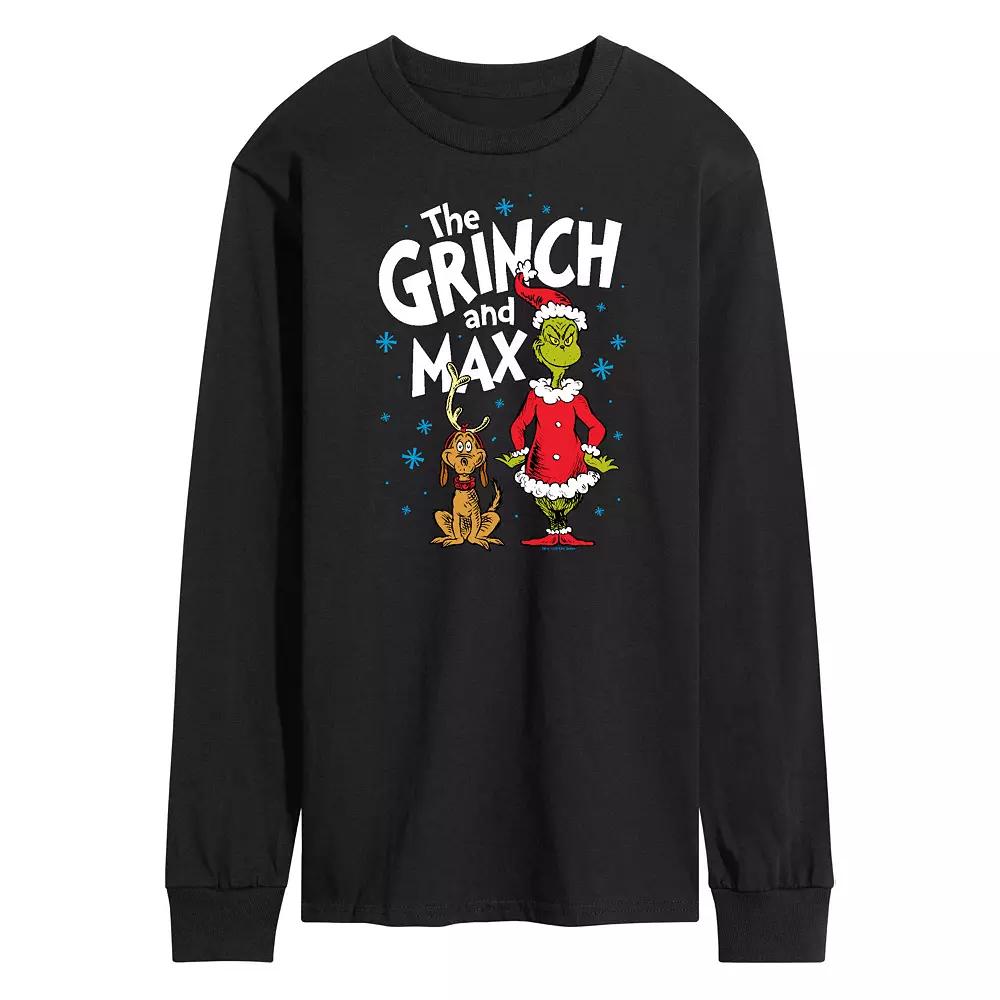 Men's Dr. Seuss The Grinch and Max Long Sleeve Tee,  Product Image