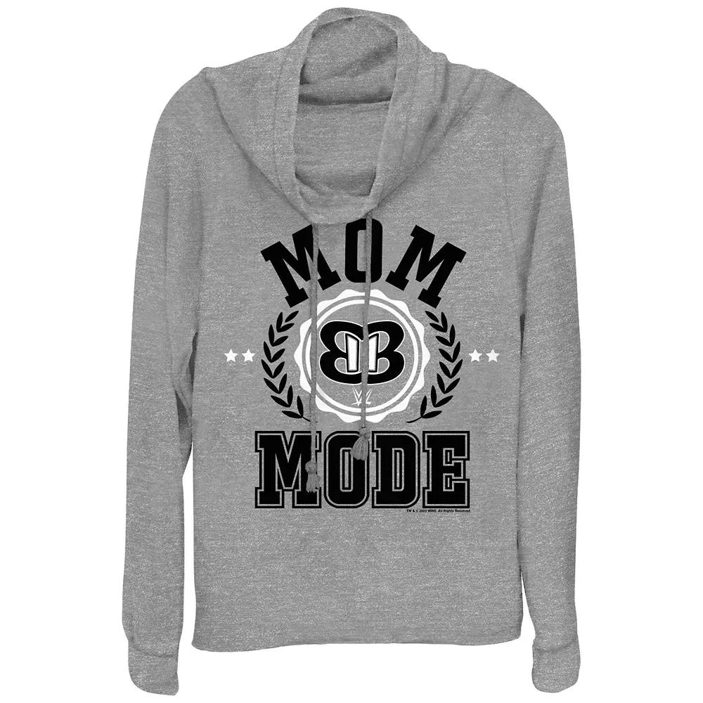 Women's WWE Mom Mode Cowlneck Graphic Lightweight Long Sleeve,  Product Image