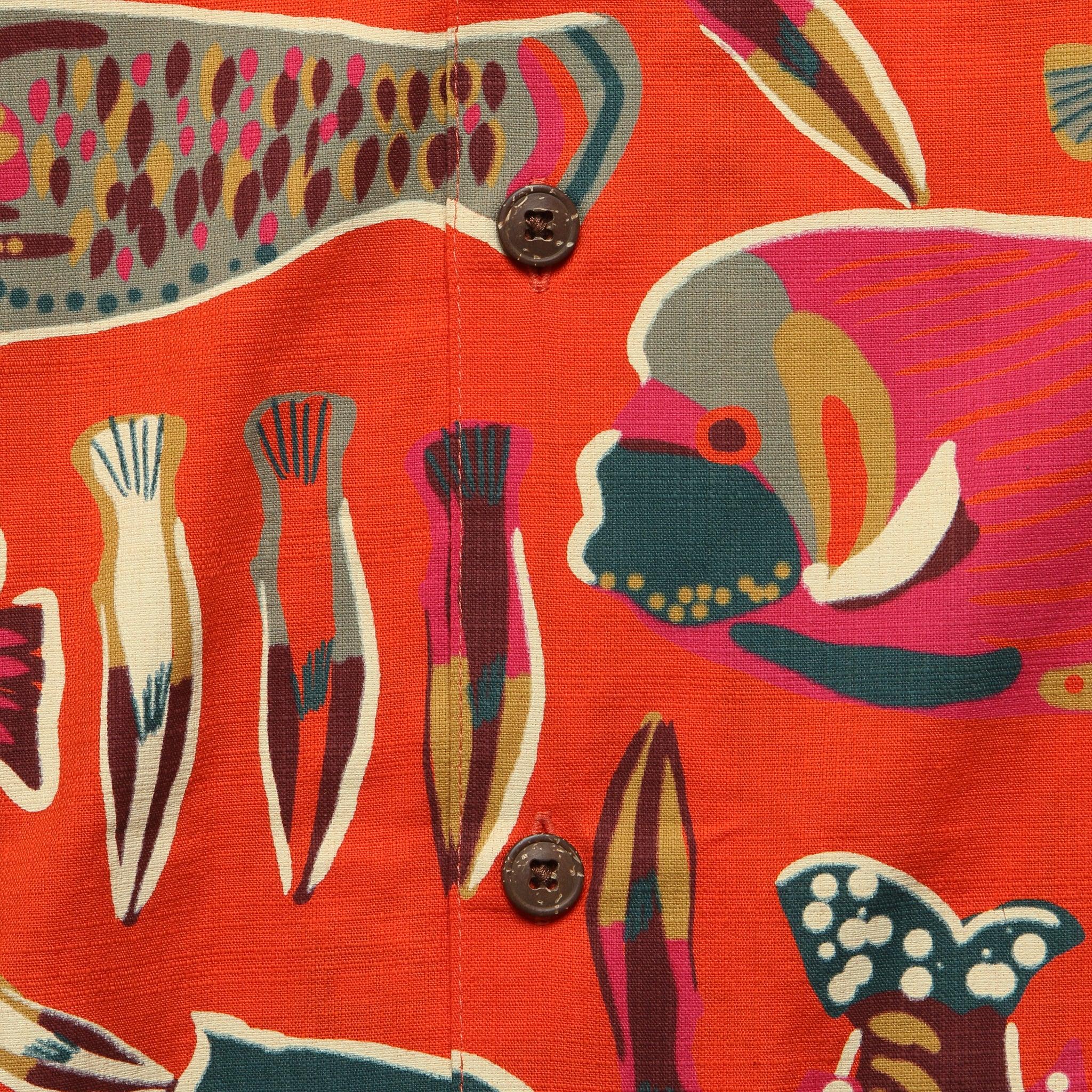 Tidal Threads Camp Shirt - Wrasse Pollinator Orange Product Image