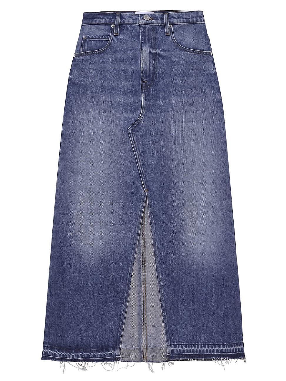 Womens The Midaxi Denim Skirt Product Image