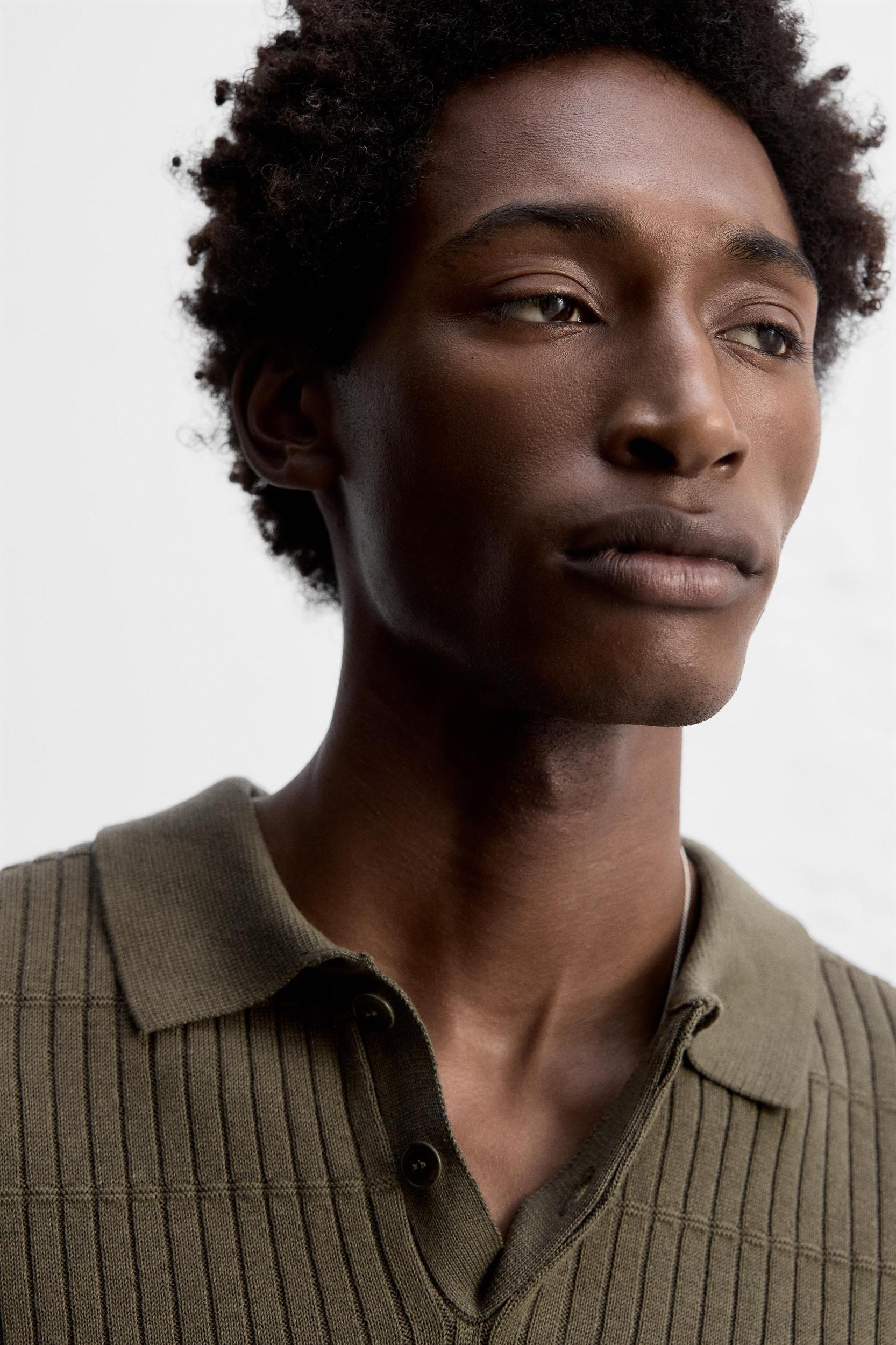 TEXTURED KNIT POLO Product Image