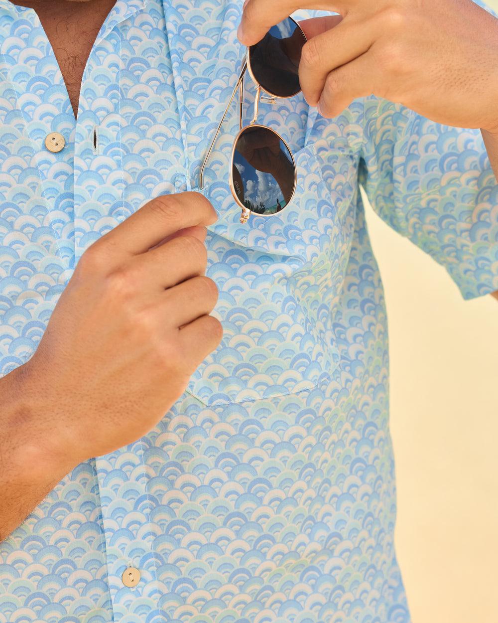 The Upscale - Short Sleeve Slim Fit Cotton Shirt Product Image