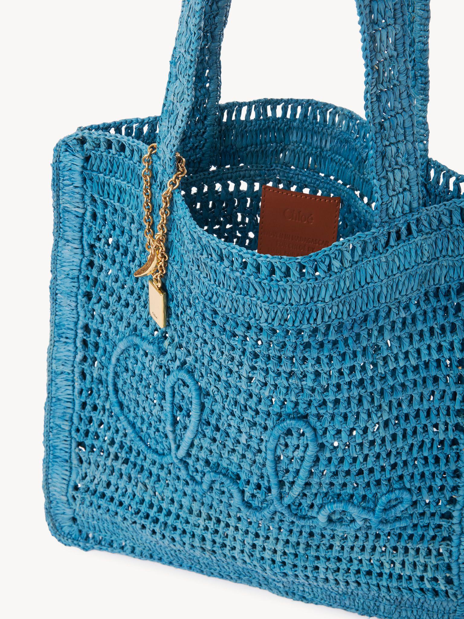 Summer Banana tote bag in raffia Product Image