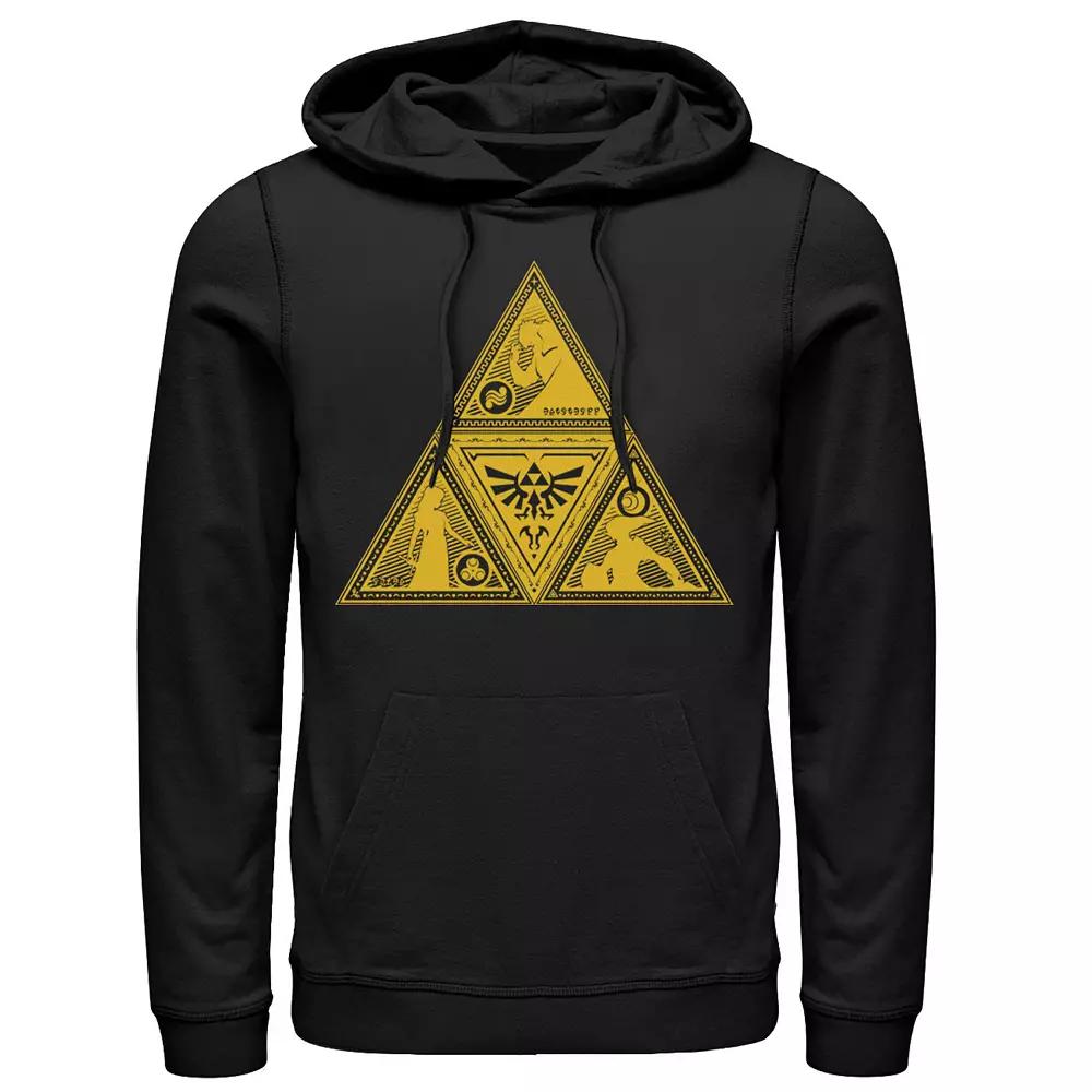 Mens Nintendo Legend Of Zelda Triforce Character Silhouette Fill Hoodie Product Image