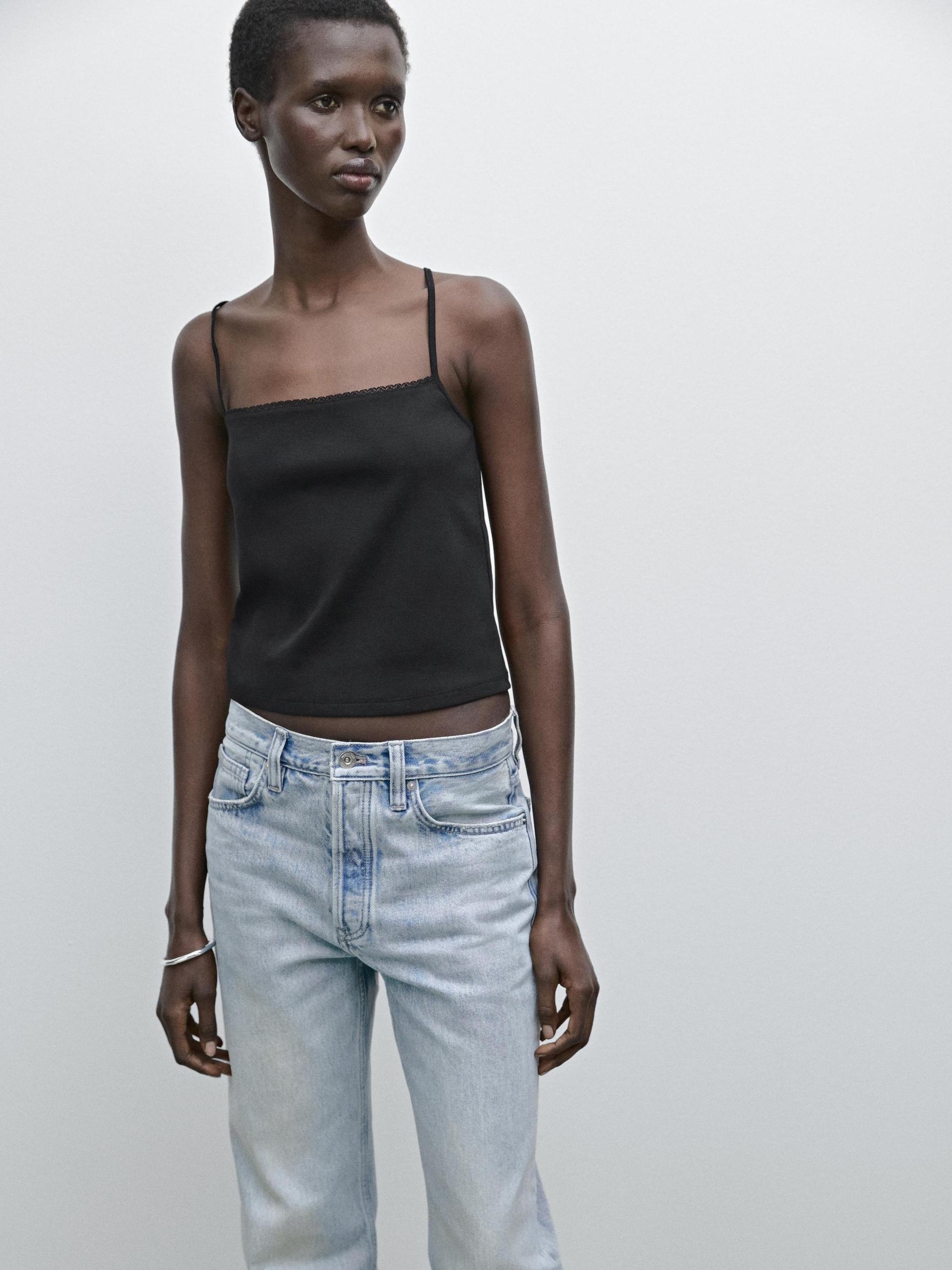 Straight-leg high-waist jeans Product Image