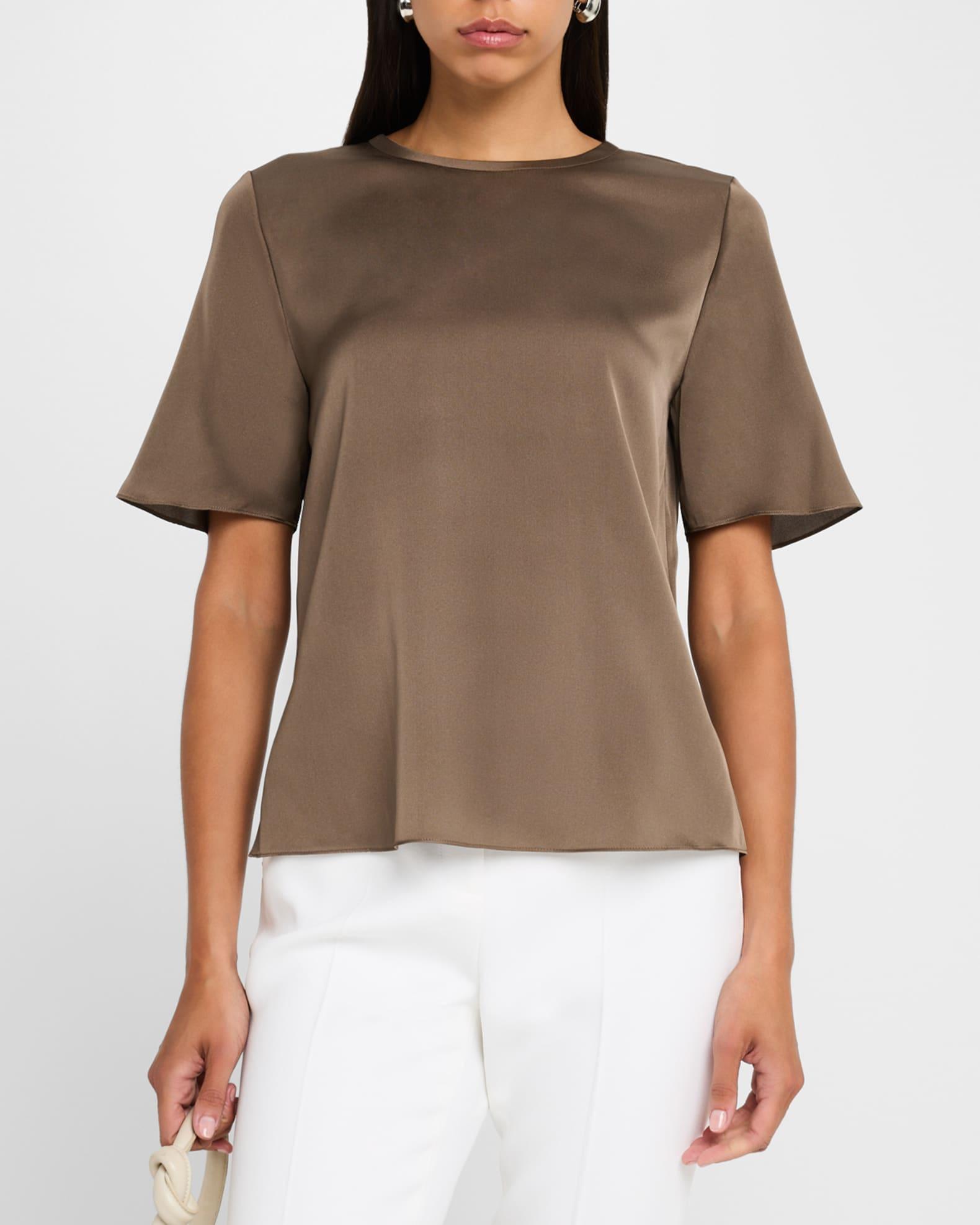 Maryl Crewneck Silk Blouse Product Image