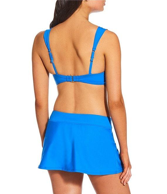 Alex Marie Signature Sculpt Solid Banded Triangle Bralette Tortoise Ring Swim Top Product Image