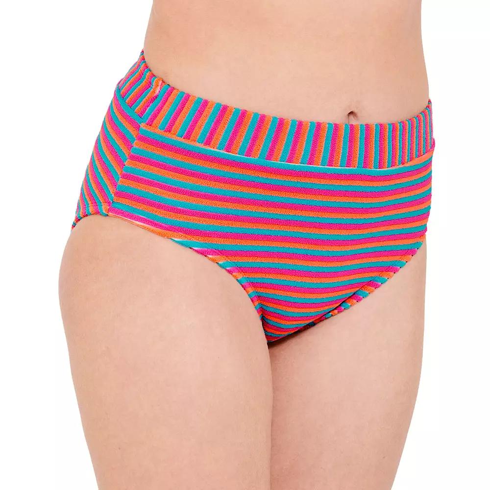 Women's Freshwater Banded High Leg Hipster Swim Bottoms,  Product Image