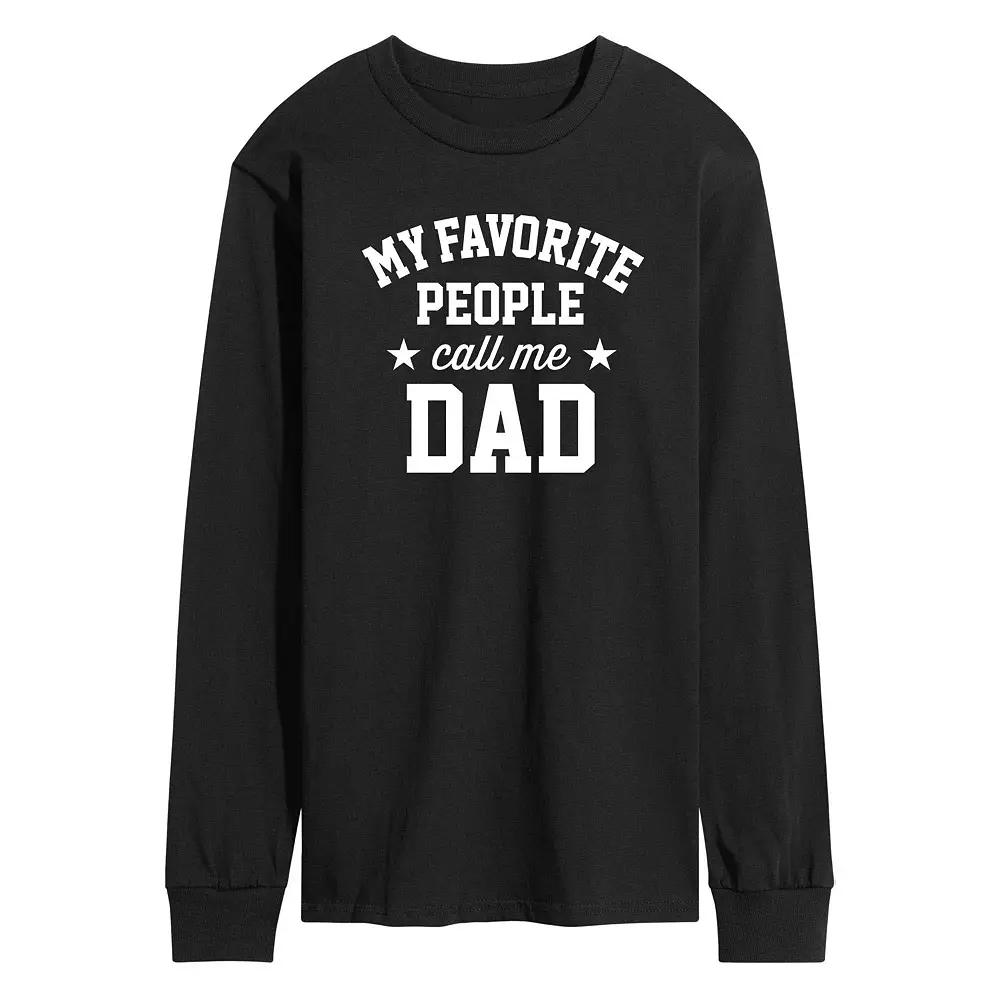 Men's My Favorite People Call Me Dad Long Sleeve,  Product Image
